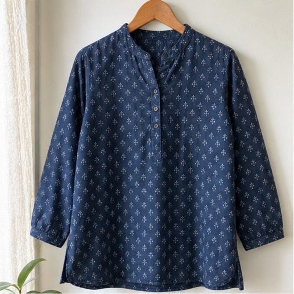 Rust Ruffle Blouse